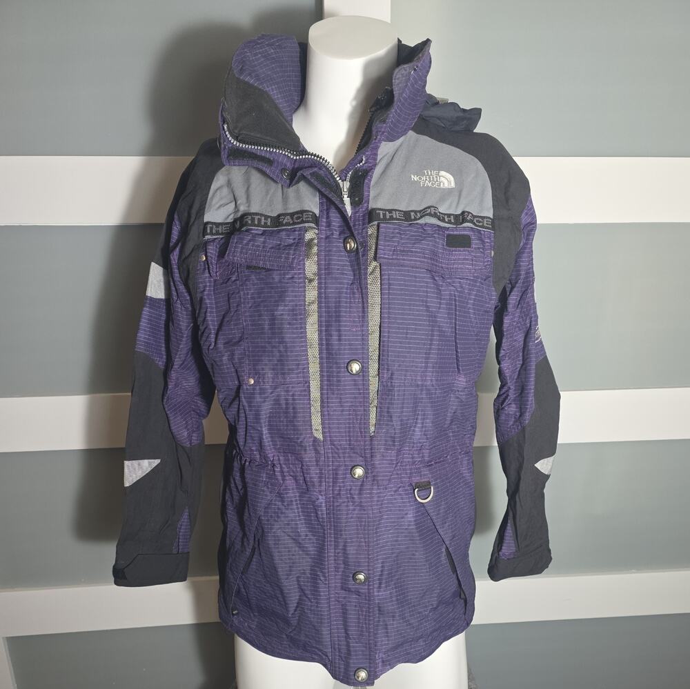 The North Face Jacket Womens Size 10 Purple Extreme Gear Ski Hooded Snow Winter